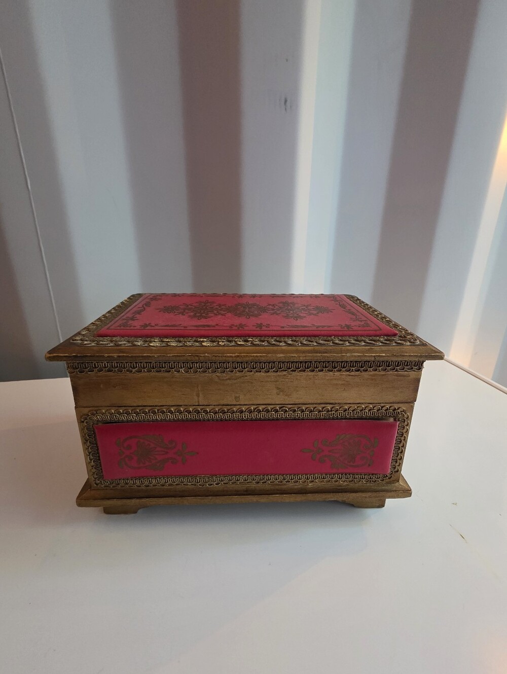 Vintage Norleans Japan Wooden Jewelry Box